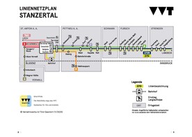Route map of Stanzertal Route map of bus lines in the Stanzertal valley in the style of a metro map