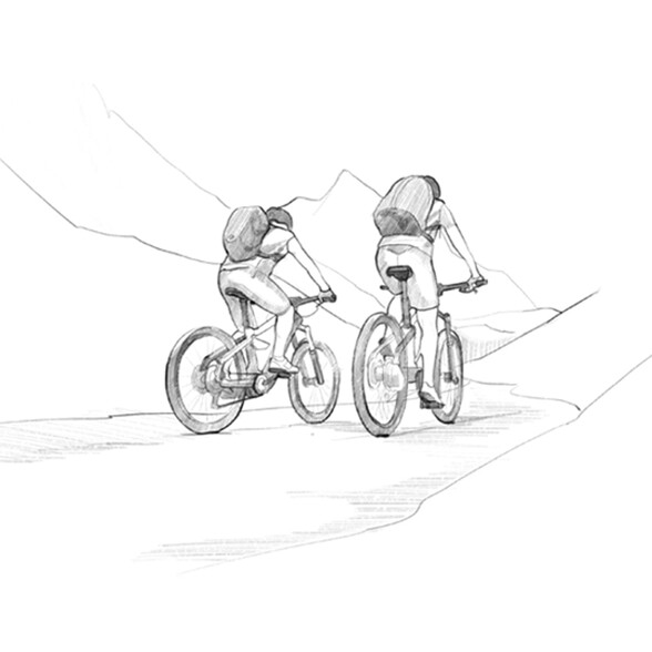 Skizze Radfahrer:innen